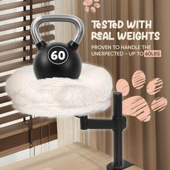 Nuzzle Nest ultra-plush-cushion highlights plush faux fur bed for cozy naps