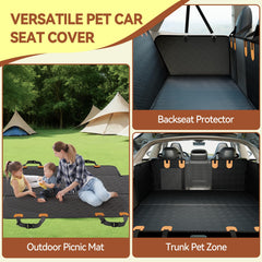 nuzzpawur dog car seat cover foldable-hammock highlights portable protection and easy storage.
