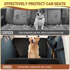 nuzzpawur dog car seat cover hard-bottom-stability keeps pets secure during sudden stops.
