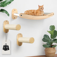 NVMBR cat wall furniture lounge with sisal stairs for scratching and climbing.