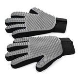 NVNAN pet grooming glove front view in gray for gentle deshedding and bonding.