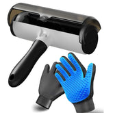 NVNAN Pro 2.0 deshedding gloves closeup showing soft silicone nodules for gentle fur removal.