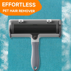 NVNAN Pro 2.0 pet hair remover lint roller demonstrates quick fur pickup from upholstery.