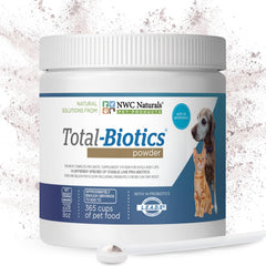 NWC Naturals Total-Biotics bottle front for dog and cat digestive support.