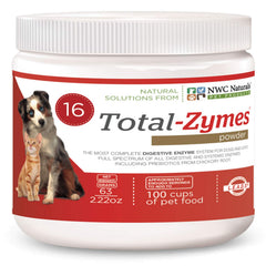 NWC Naturals Total-Zymes ingredients label showcases plant-based enzymes and prebiotics