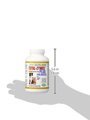 NWC Naturals Total-Zymes Plus serving with meals highlights chewable format.