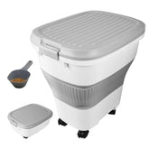 nxizoli 35l dog food container front view for organized dry kibble storage
