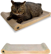NyankonoYado scratch bed front view shows extra-wide surface for large cats
