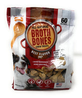 Nylabone Beef Broth Bones packaging reveals ingredient list and sourcing.