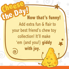 Nylabone Cheese Bone Power Chew Toy textured grooves aid cleaning while chewing.