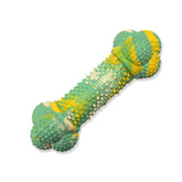 Nylabone Flavor Frenzy Barbell toy close-up showing teething-friendly soft rubber