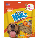 Nylabone Nubz chicken-flavor packaging highlights USA-made chews for small dogs' daily dental routine