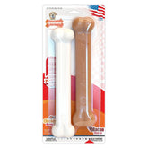 Nylabone Original Bone Power Chew Toy bacon flavor 2-pack promotes long-lasting chewing.