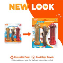Nylabone Puppy Stages Pack maple bacon stick for safe chewing.
