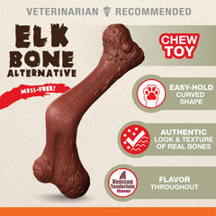 Nylabone Venison flavor-dense chew offers ongoing taste during chew sessions.