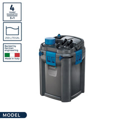 OASE Biomaster Thermo 250 Black integrated heater maintains stable temps for healthy aquariums.