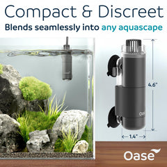 OASE CrystalSkim 350 installation closeup with suction cup mounting