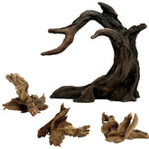 Obantrsz aquarium driftwood resin model with Anubias for natural-looking aquascapes.