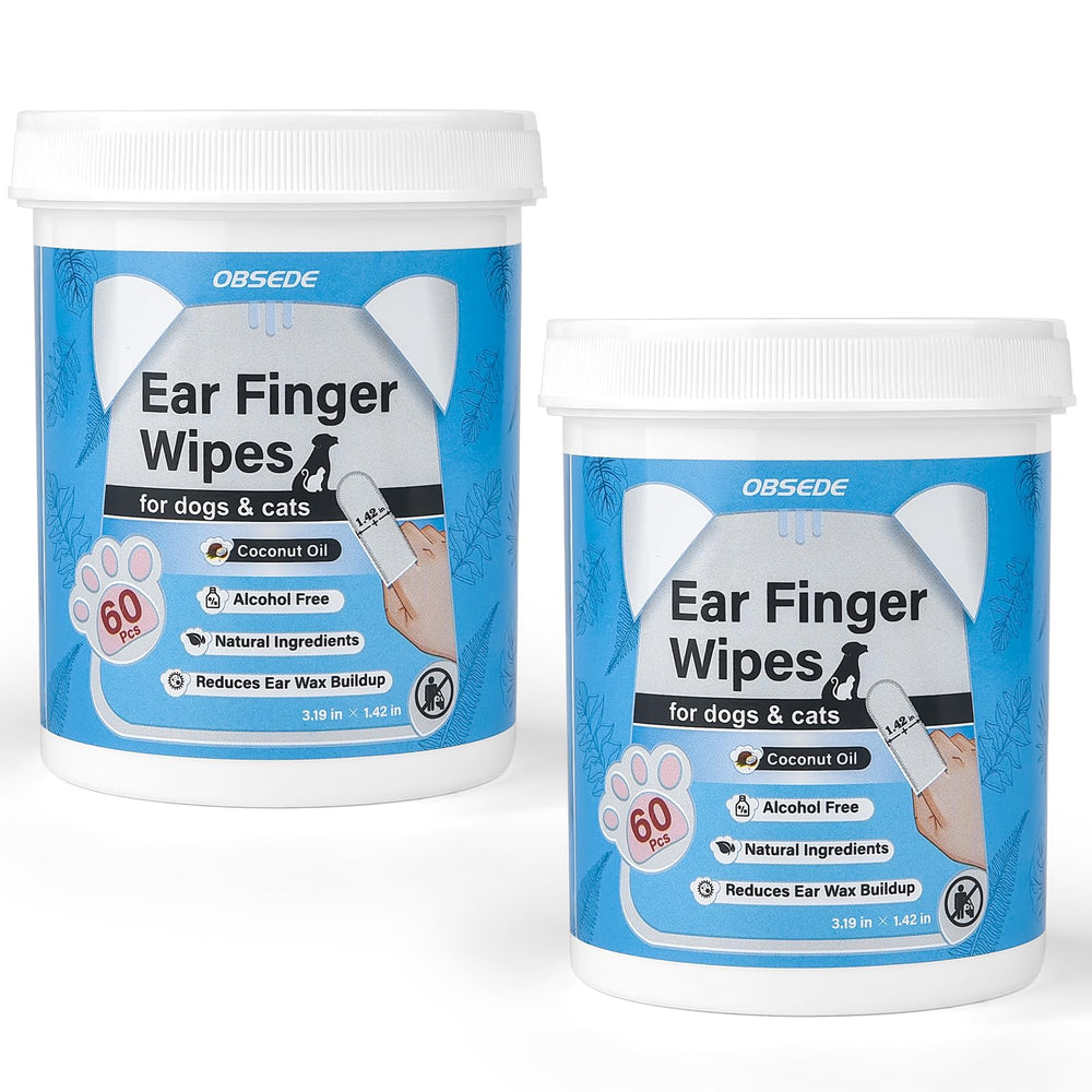 OBSEDE ear wipes with finger sleeve design for gentle cleaning.
