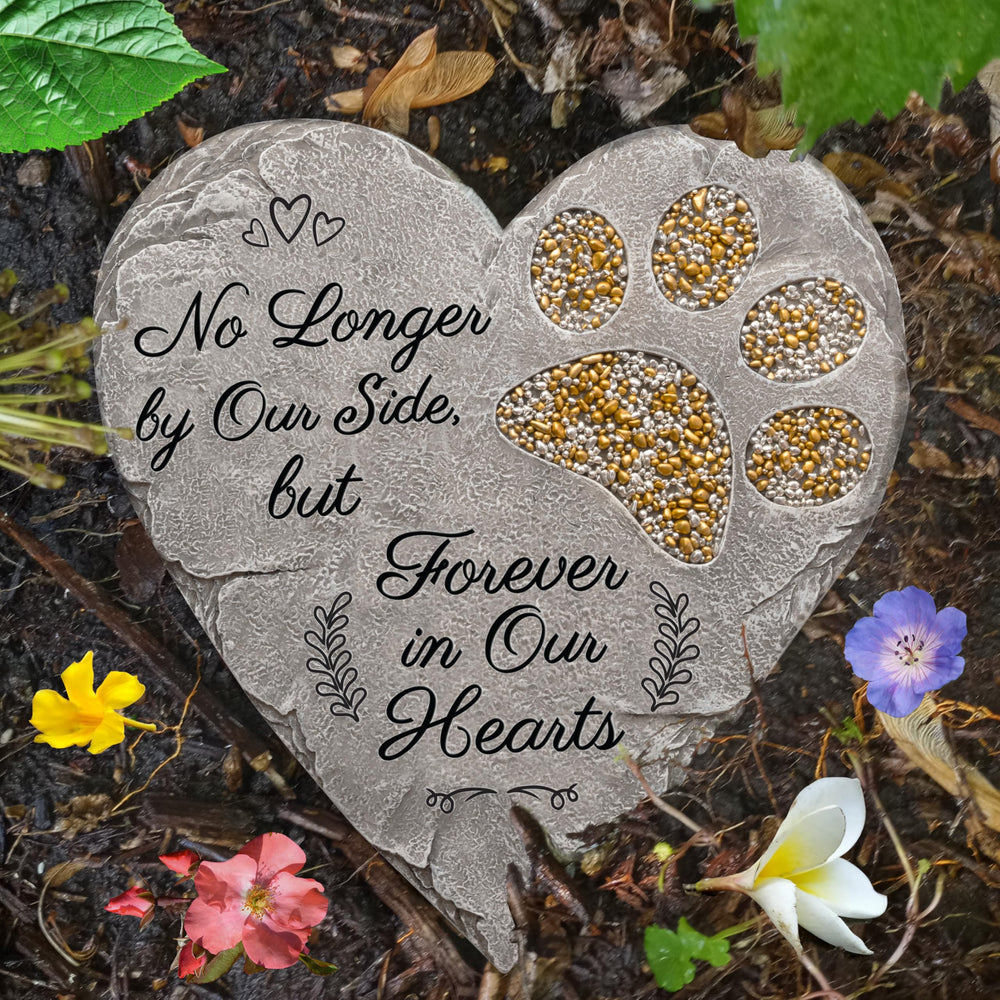 OBSI dog memorial heart stone for lasting remembrance of a pet