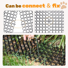OceanPAX included garden staples and ties simplify securing mats along fences.