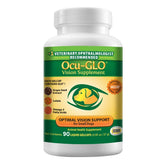 Ocu-GLO canine vision supplement bottle for small dogs supports daily eye health.