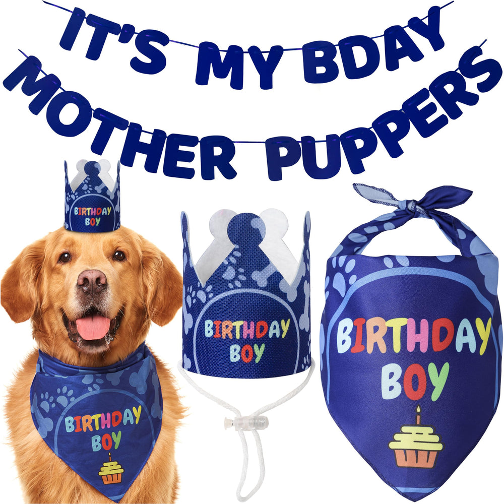 Odi Style dog birthday bandana in soft fabric for all-day comfort.
