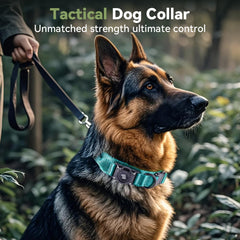 Odokele AirTag dog collar blue top view shows breathable lining.