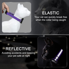 Odokele integrated AirTag holder purple collar demonstrating secure AirTag fit.