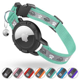 Odokele Reflective AirTag Cat Collar closeup highlighting durable nylon and secure AirTag integration
