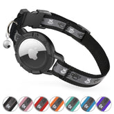 Odokele Reflective AirTag collar close-up showing night visibility and comfort