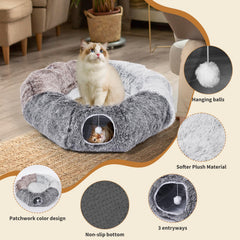 Odoland cat tunnel assembly buckle rope – quick setup for instant exploration.