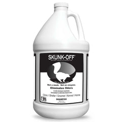 Odorcide Skunk Off Pet Shampoo bottle shows professional odor removal for pets.