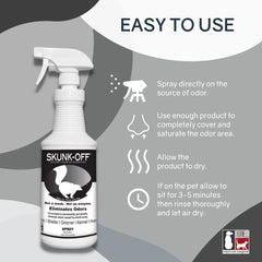Odorcide Skunk Off spray applicator shown for quick area treatment