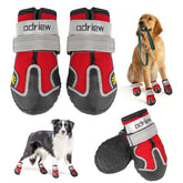 ODRIEW dog shoes red close-up; comfortable fit for active dogs.