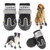 ODRIEW dog shoes size guide showing paw width for a snug fit.