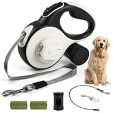 ODRIEW heavy-duty retractable leash in blue used on a large dog for safe walking
