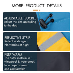 ODSSDAPU dog warm coats outdoor-sports-material designed for hiking and climbing adventures