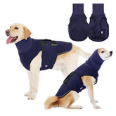 ODSSTAIPS Dog Anxiety Vest blue front view showing calm-comfort fit for stressful events