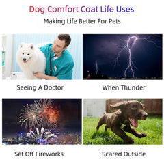 ODSSTAIPS Dog Anxiety Vest worn on dog demonstrates gentle pressure for comfort.
