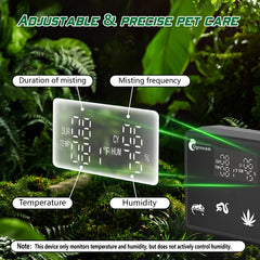 Ogioxam reptile mister 360-degree nozzle close-up highlighting full enclosure coverage
