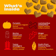 Oh Norman! Pumpkin and cinnamon-flavored chews entice picky eaters while supporting digestion.