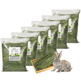 Ohcool Timothy Hay unopened bags showcase convenient storage and lasting freshness.