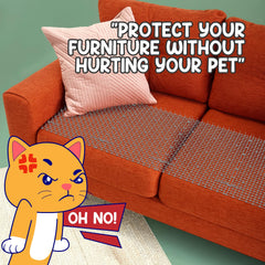 ohlela cat deterrent mat guards garden beds from pawing and digging.