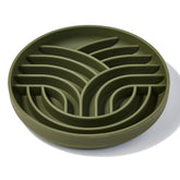 OHMO slow feeder bowl Tree Life camo green demonstrates maze design for slower meals