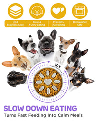 Oiwliur slow-feeder bowl with non-slip mat keeps bowls in place during feeding