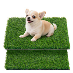 Oiyeefo artificial pee grass pad shown for potty-tray use and indoor training.