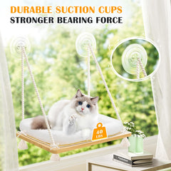 OJLUOJ solid wood frame for durable cat bed
