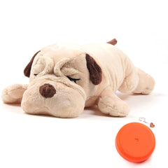 OKAMDERT heartbeat puppy toy beige demonstrates lifelike heartbeat for comforting companionship at night