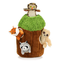 okegztoa woodland animals squeaky figures for dog entertainment.